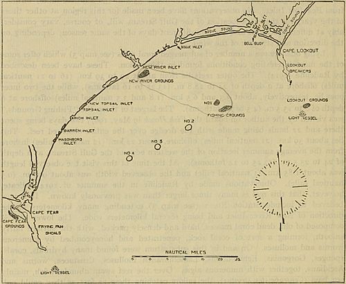 Map of Onslow Bay North Carolina