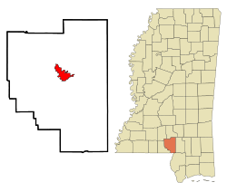 Location of Columbia, Mississippi