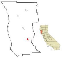 Location in Mendocino County and the State of California