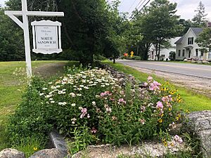 Sign at village center