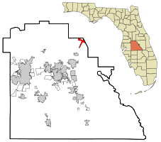 Location in Polk County and the state of Florida