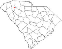 Location of Simpsonville, South Carolina