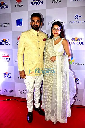 Sagarika Ghatge and Zaheer Khan at the CPAA show