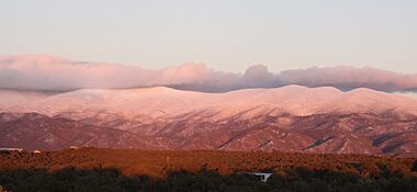 Sangre de Christo Mountains-Winter sunset