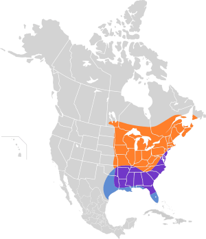 Scolopax minor map.svg