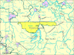 Location of Flinton ZIP code area (16640) in Cambria County