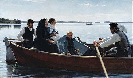 Albert Edelfelt - Conveying a Child's Coffin - Google Art Project