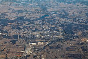 Aerial view of Durant