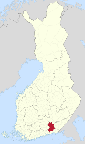 Location of Kouvola in Finland