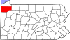 State map highlighting Crawford County