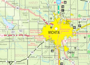 KDOT map of Sedgwick County (legend)