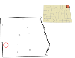 Location of Mountain, North Dakota