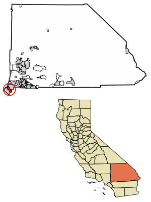 Location of Chino in San Bernardino County, California