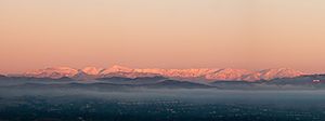 Snowfall on the Topatopa Mountains