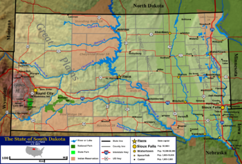 South Dakota general map 2