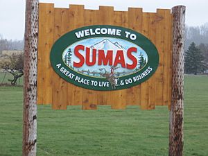 The city's welcome sign, pictured in 2009