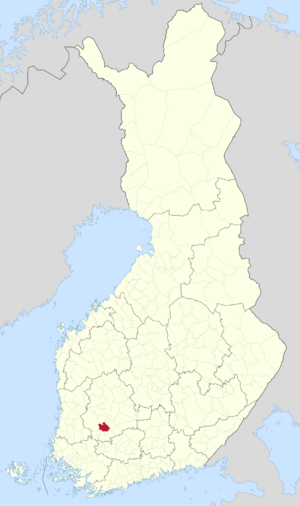 Location of Vesilahti in Finland