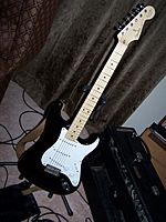 Black fender stratocaster