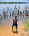 Crocodile Barrier, Uganda (15057506379)