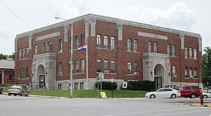 Douglas County court house on the southeast corner of the Ava square