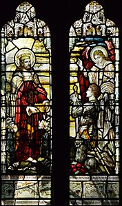 Enfield, St Mary Magdalene, Christian received into Heaven window