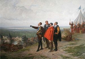 Henri III à Saint-Cloud, commencement du siège de Paris (1589) Arnold Cheffer (1839-1873)