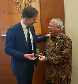 Mark Rutte with Basuki Hadimuljono