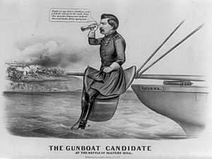 McClellan Gunboat Candidate Cartoon