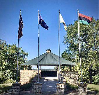 Quindaro Townsite flags (cropped).jpg