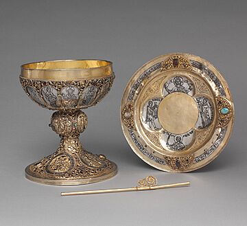 Chalice, Paten and Straw MET