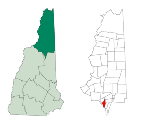 Location in Coös County, New Hampshire