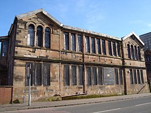 Derelict school buildings, Broomloan Road, Govan - geograph.org.uk - 1735131