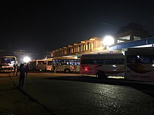 Eluru bus station at night