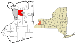 Location in Erie County and the state of New York.