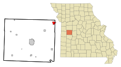 Location of Windsor, Missouri