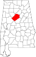 State map highlighting Jefferson County