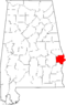 Map of Alabama highlighting Russell County.svg