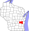 State map highlighting Fond du Lac County