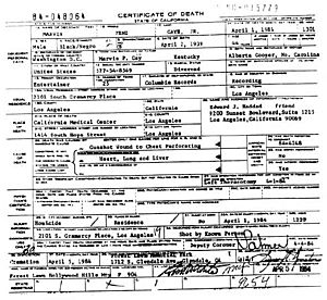 Marvin gaye death cert