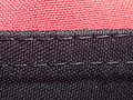 Seam detail on trilaminate dry suit P8180001