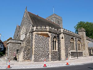 Southwest Corner of Holy Trinity Church, Dartford.jpg