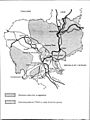 Areas of Cambodia under government control August 1970