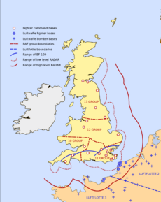 Battle of Britain map