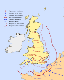 Battle of Britain map