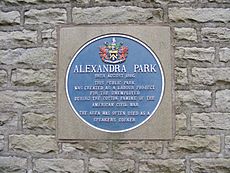 Blue Plaque, Alexandra Park