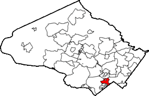 Location of Chevy Chase in Montgomery County