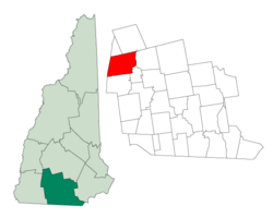 Location in Hillsborough County, New Hampshire