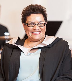 Installation of Chancellor Professor Jackie Kay MBE - University of Salford, Peel Hall (17320850932) (cropped).jpg