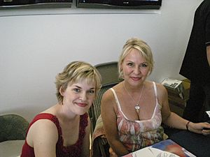 Kari Wahlgreen and Wendee Lee at the Lucky Star Premiere