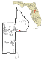 Location in Lake County and the state of Florida